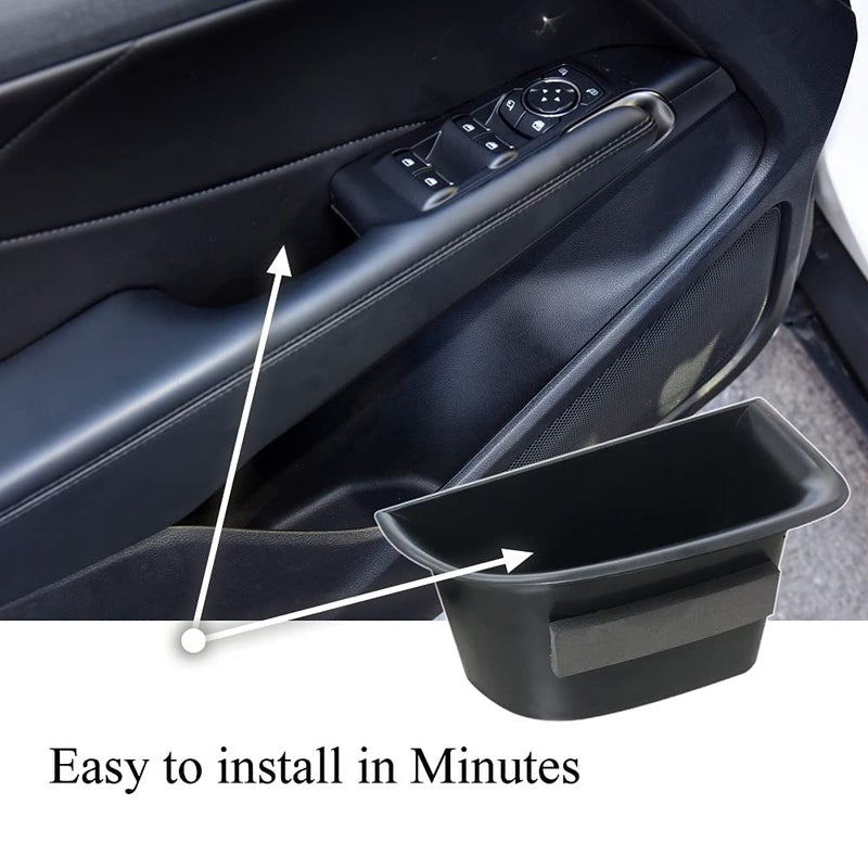 Vesul Front Row Door Organizer Tray Compatible with Lincoln MKC 2015-2019 Armrest Storage Box Phone Container Door Grab Handle Tray ABS Tray Insert Organizer Glove Pallet - Image 4